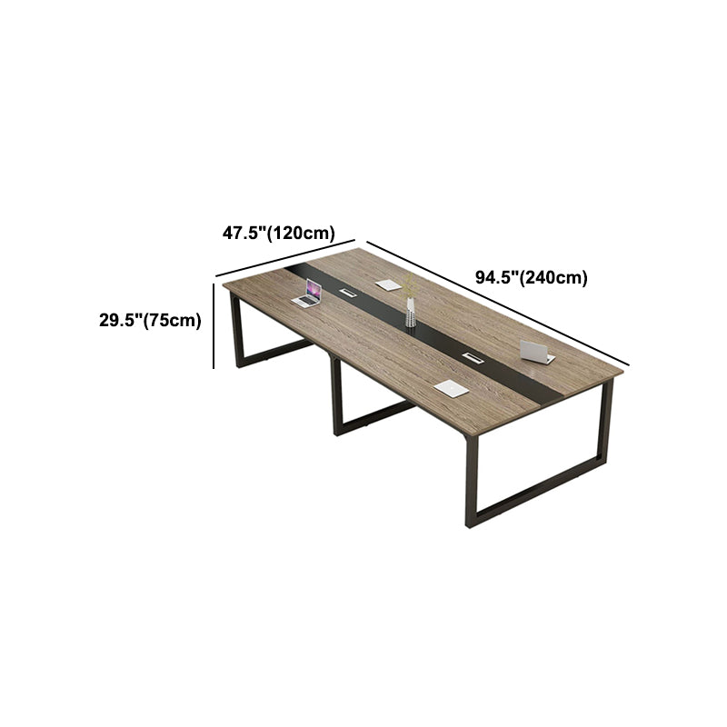 Modern Style Manufactured Wood Office Desk Rectangular Desk with Metal Sled