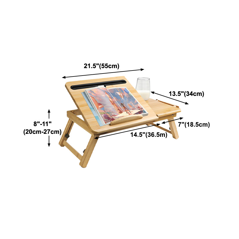 Contemporary Rectangular Writing Desk Height Adjustable Folding Office Desk