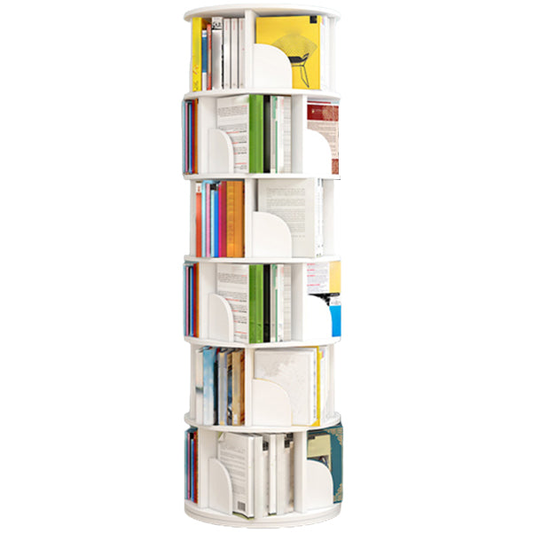 Modern Artificial Wood Bookcase Cylinder Bookshelf for Home Office