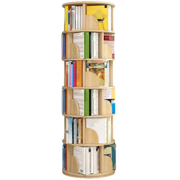 Modern Artificial Wood Bookcase Cylinder Bookshelf for Home Office