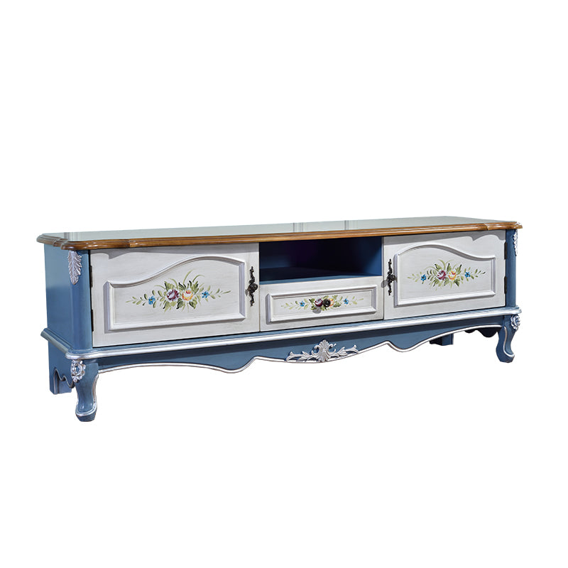 Traditional Solid Wood TV Console Home Enclosed Storage TV Cabinet