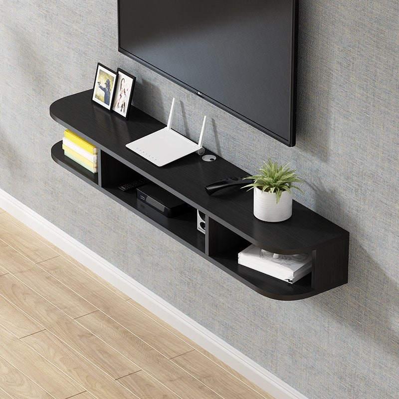 Modern Wood TV Stand Wall-mounted TV Console with 4 Shelving Space