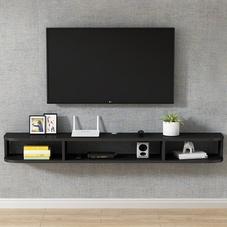 Modern Wood TV Stand Wall-mounted TV Console with 4 Shelving Space