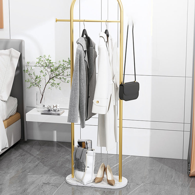 Modern Coat Rack Free Standing Marble Stone Base Metal Coat Hanger