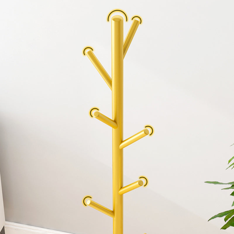 Designer Metal Coat Rack Marble Bottom Coat Rack with Hooks Hall Tree