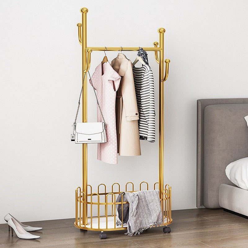 Metal Coat Hanger Entry Hall Tree Storage Bench and Hooks Coat Rack