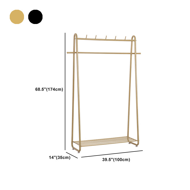 Metal Entryway Kit, Hooks and Hanging Rail Metal Coat Hanger