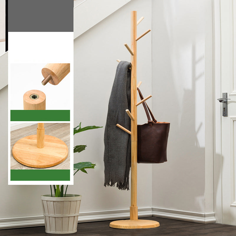 Wooden Hall Stand Entryway Hook Tripod Steady Hall Tree Coat Hanger