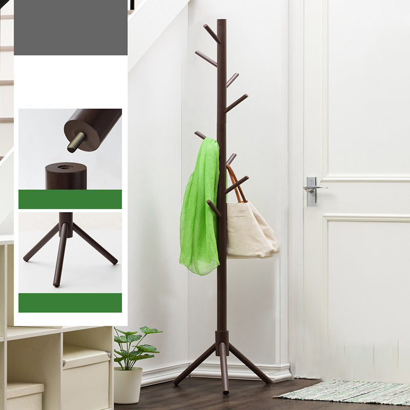 Wooden Hall Stand Entryway Hook Tripod Steady Hall Tree Coat Hanger