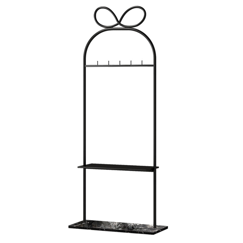 Hall Tree Gorgeous Coat Hanger Metal Hall Stand Storage Shelf with Hooks