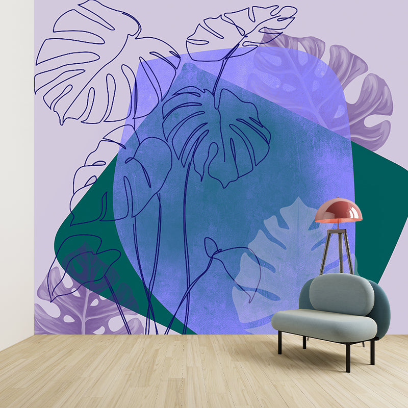 Environmental Illustration Mural Wallpaper Monstera Indoor Wall Mural