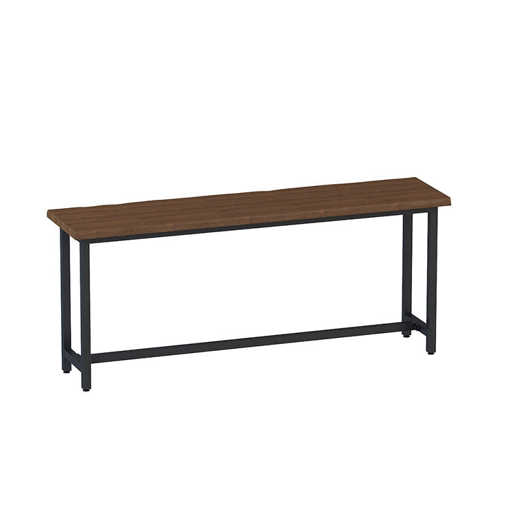 Contemporary Style Rectangle Bar Table Solid Wood Brown Bar Desk