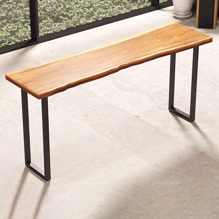 Industrial Style Solid Wood Bar Table Rectangle Sled Base Bar Dining Table