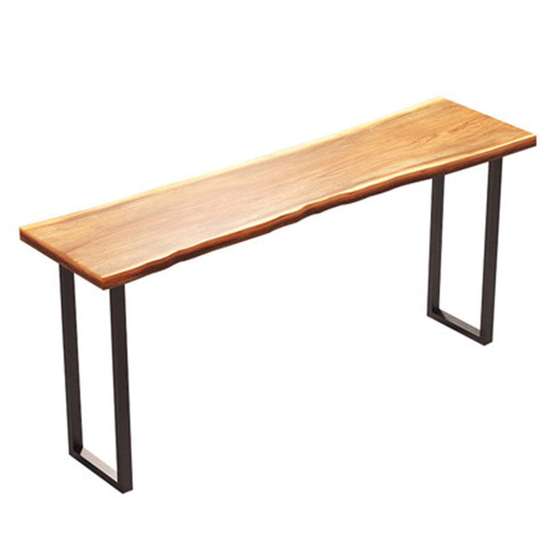 Industrial Style Solid Wood Bar Table Rectangle Sled Base Bar Dining Table