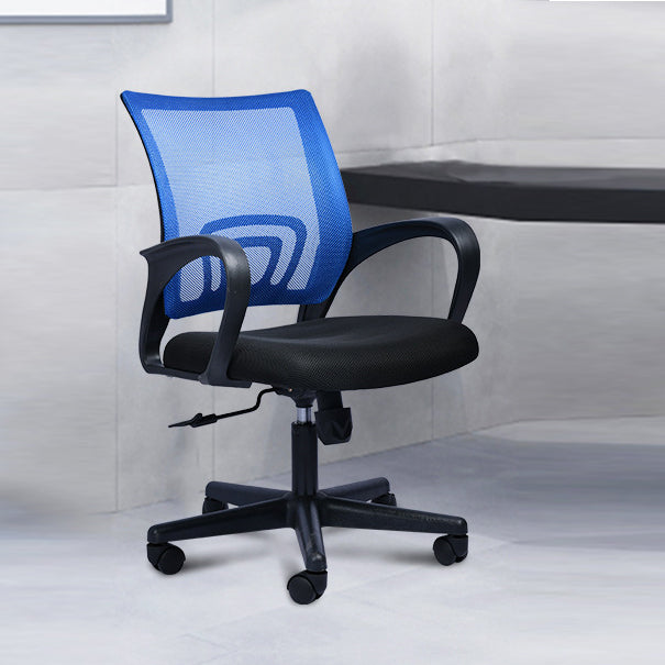 Contemporary Office Chair Lumbar Support Mesh Mid-Back Desk Chair