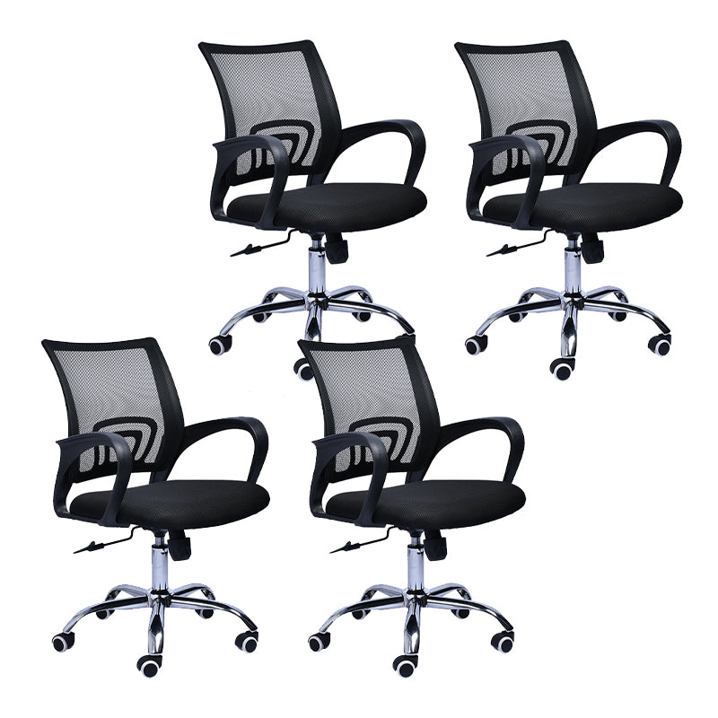 Contemporary Office Chair Lumbar Support Mesh Mid-Back Desk Chair