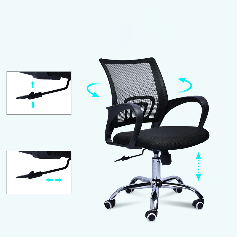 Contemporary Office Chair Lumbar Support Mesh Mid-Back Desk Chair