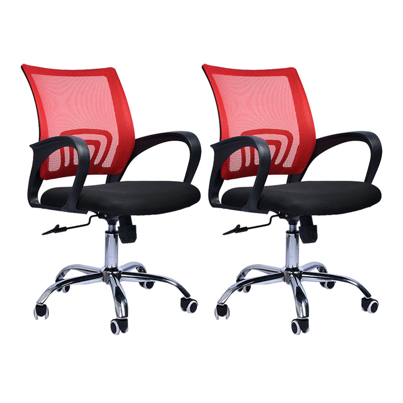 Contemporary Office Chair Lumbar Support Mesh Mid-Back Desk Chair