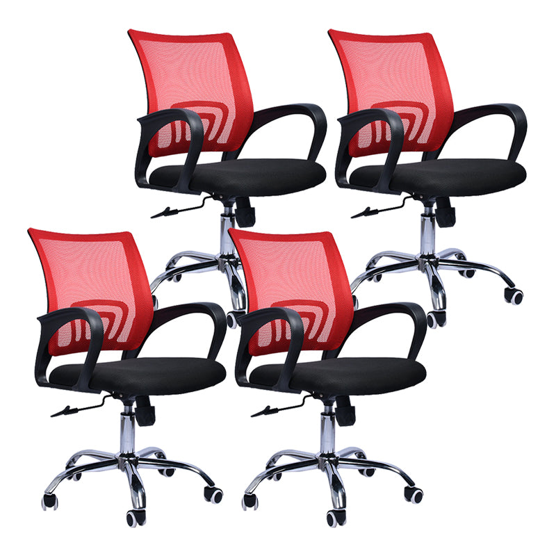 Contemporary Office Chair Lumbar Support Mesh Mid-Back Desk Chair