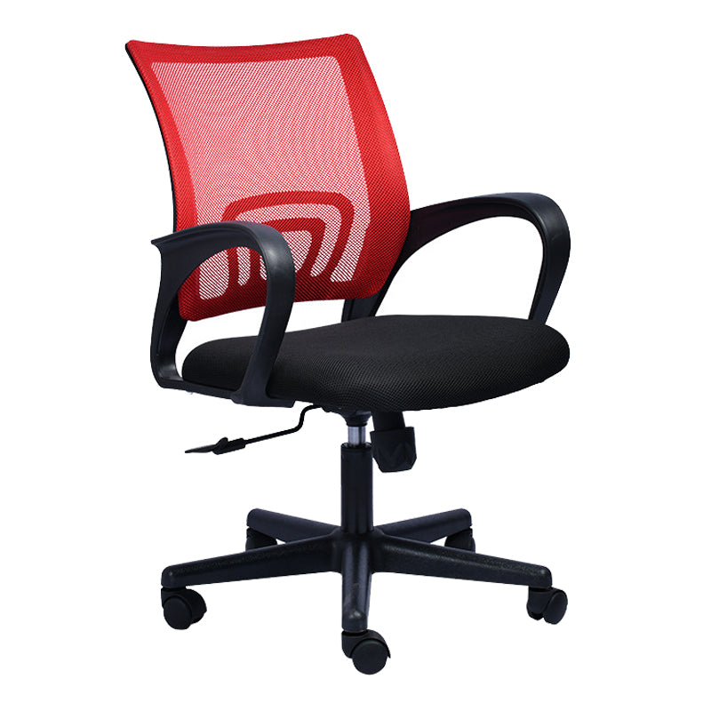 Contemporary Office Chair Lumbar Support Mesh Mid-Back Desk Chair