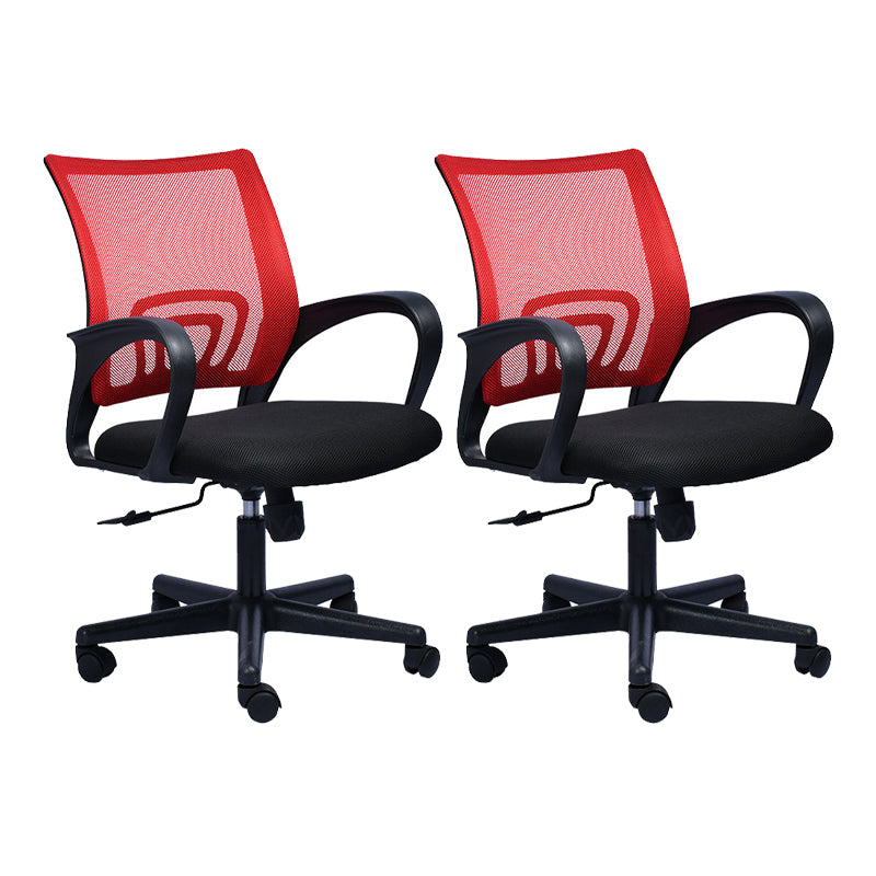 Contemporary Office Chair Lumbar Support Mesh Mid-Back Desk Chair