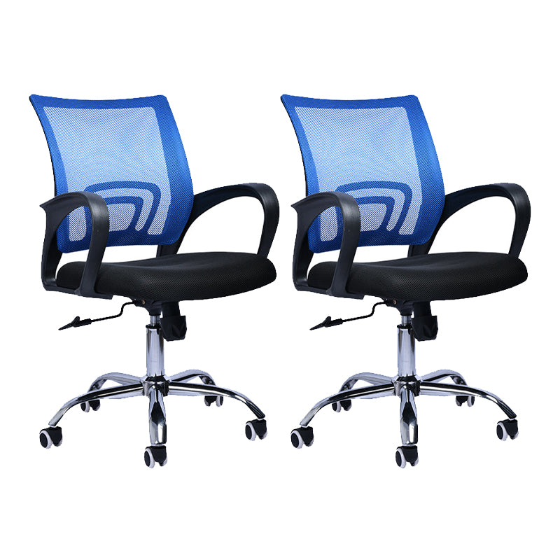 Contemporary Office Chair Lumbar Support Mesh Mid-Back Desk Chair