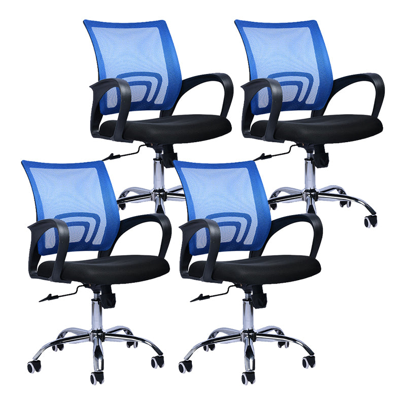 Contemporary Office Chair Lumbar Support Mesh Mid-Back Desk Chair