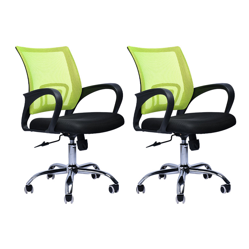 Contemporary Office Chair Lumbar Support Mesh Mid-Back Desk Chair