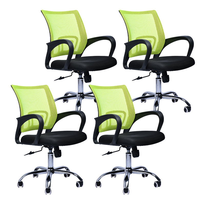 Contemporary Office Chair Lumbar Support Mesh Mid-Back Desk Chair