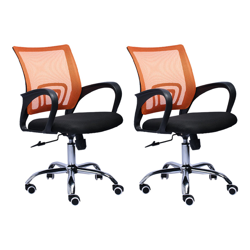 Contemporary Office Chair Lumbar Support Mesh Mid-Back Desk Chair