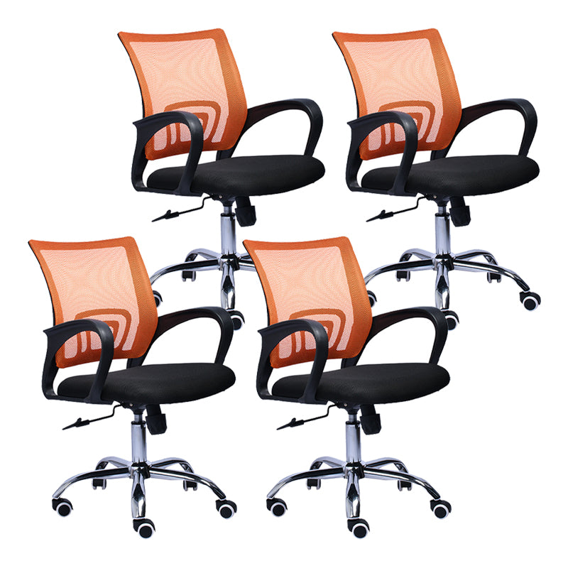 Contemporary Office Chair Lumbar Support Mesh Mid-Back Desk Chair