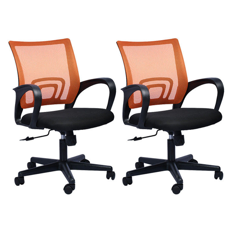 Contemporary Office Chair Lumbar Support Mesh Mid-Back Desk Chair