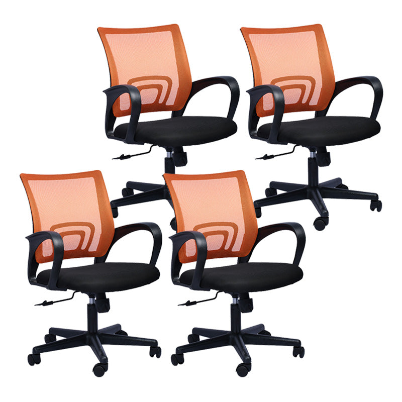 Contemporary Office Chair Lumbar Support Mesh Mid-Back Desk Chair