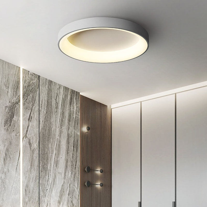 Modern Simplicity LED Ceiling Light Acrylic Circular Flush Mount in Gray