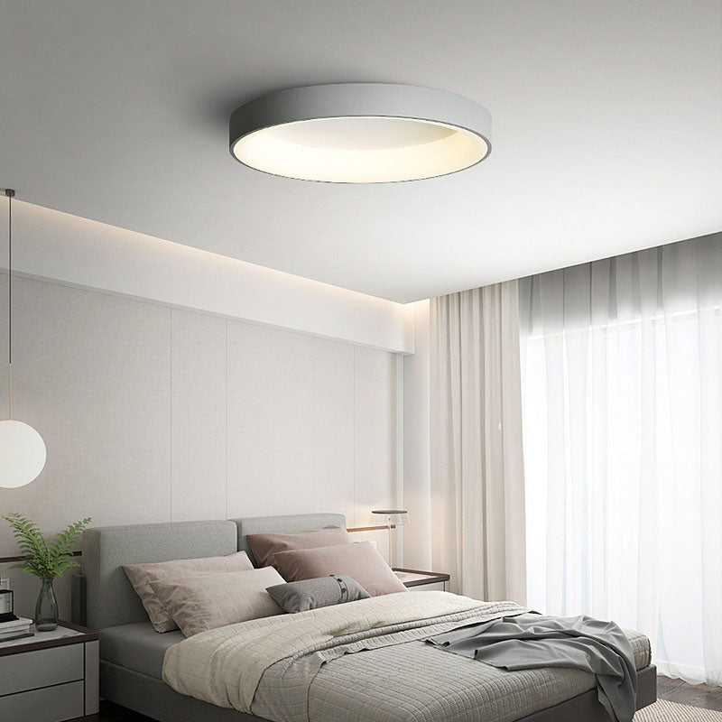 Modern Simplicity LED Ceiling Light Acrylic Circular Flush Mount in Gray