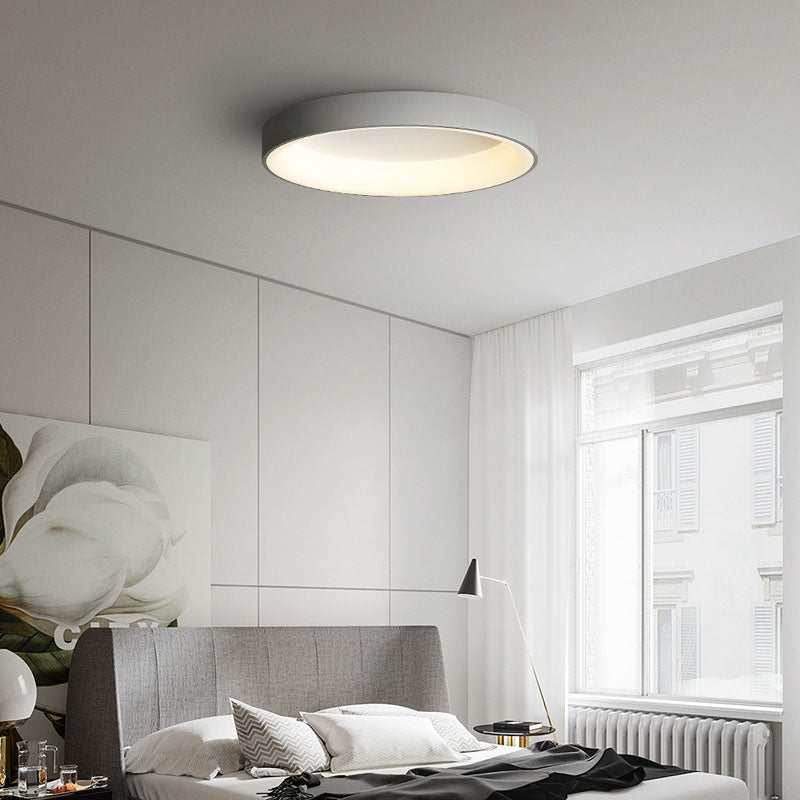 Modern Simplicity LED Ceiling Light Acrylic Circular Flush Mount in Gray