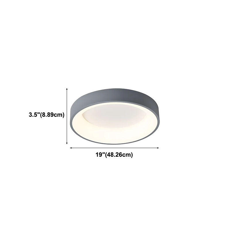 Modern Simplicity LED Ceiling Light Acrylic Circular Flush Mount in Gray