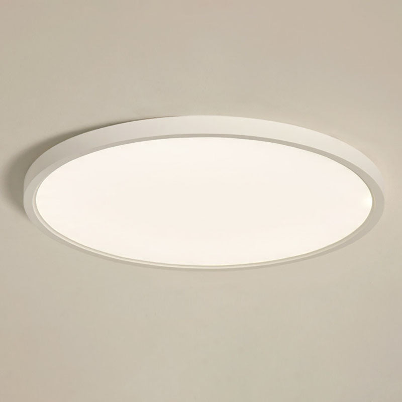 White Acrylic Ceiling Fixture in Modern Minimalist Circular LED Flush Mount for Bedroom