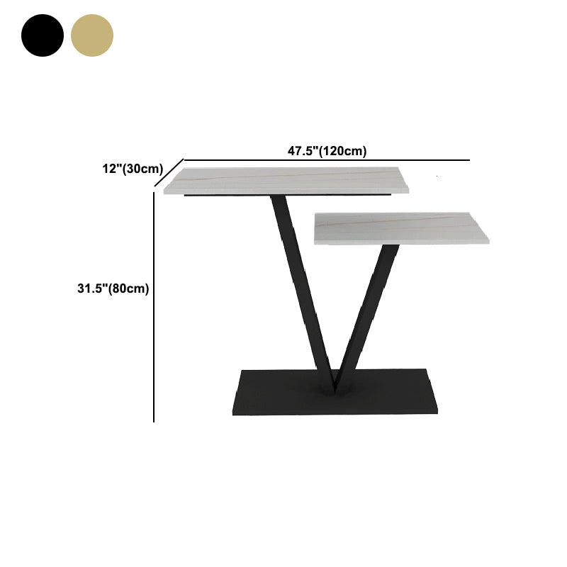 Glam Rectangle Pedestal Stain Resistant Scratch Resistant Sofa Table