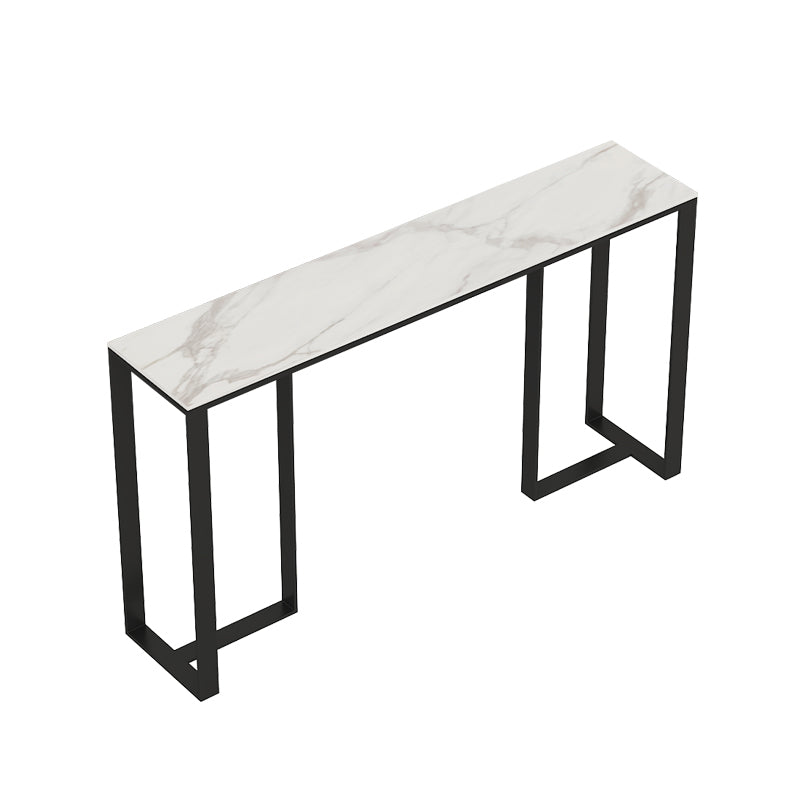 Contemporary Slate Rectangle Stain Resistant 4 Legs Console Table