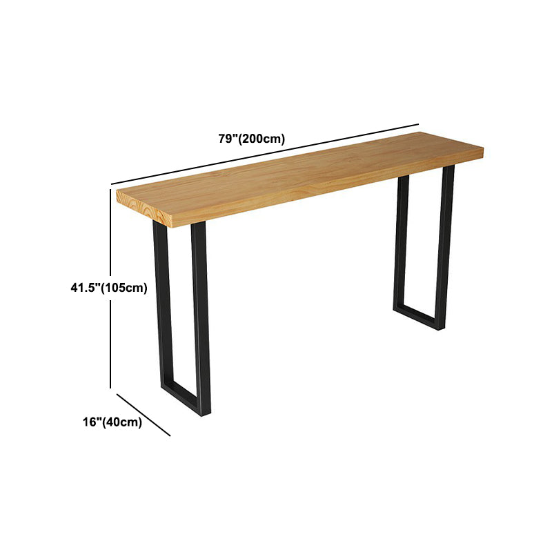 Pine Wood Bar Dining Table Modern Rectangle Bar Table for Milk Tea Shop