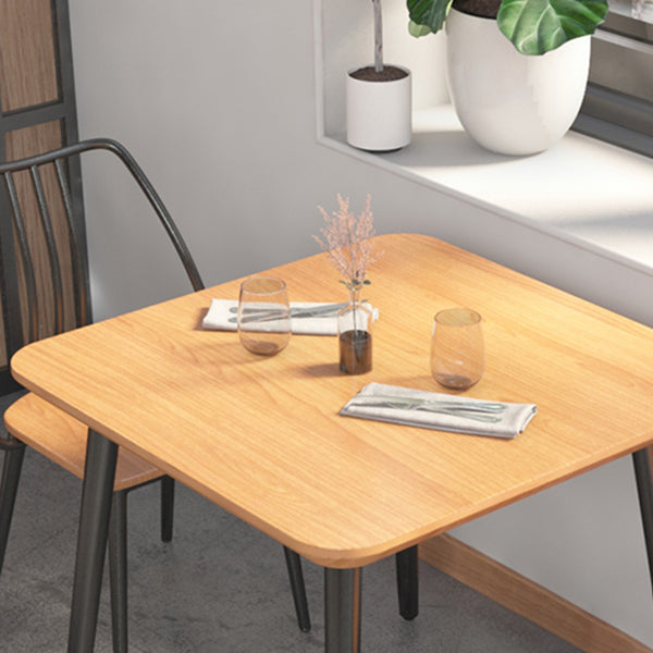 Industrial Style Dining Table Solid Wood 4 Legs Table for Dining Room