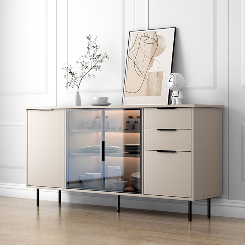 Contemporary Side Board Engineered Wood Sideboard for Dining Room