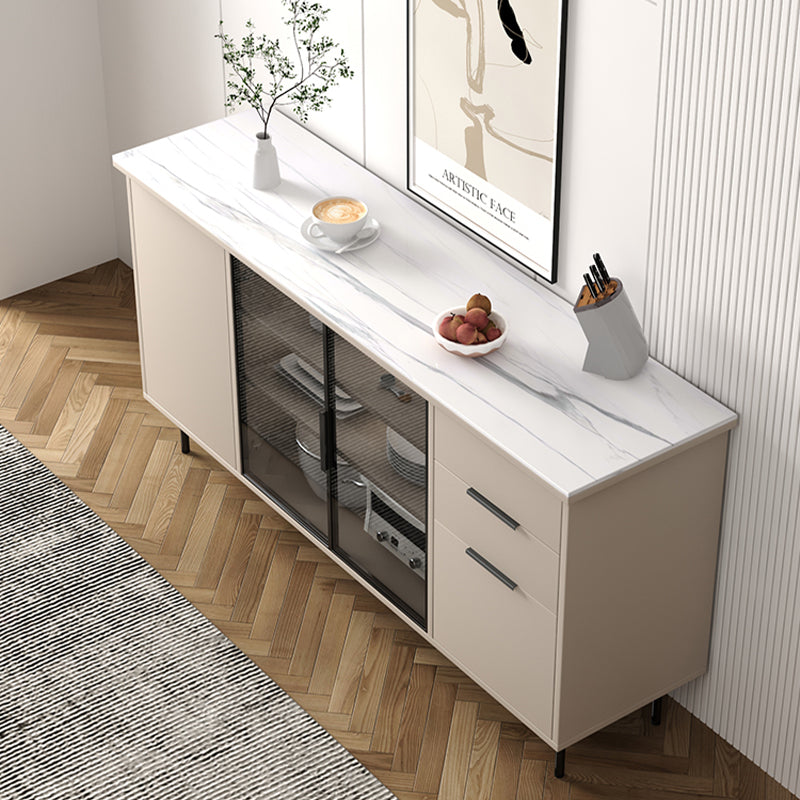 Contemporary Side Board Engineered Wood Sideboard for Dining Room