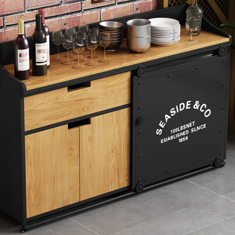 Modern Style Side Board Metal Sideboard with Sliding Door for Kitchen