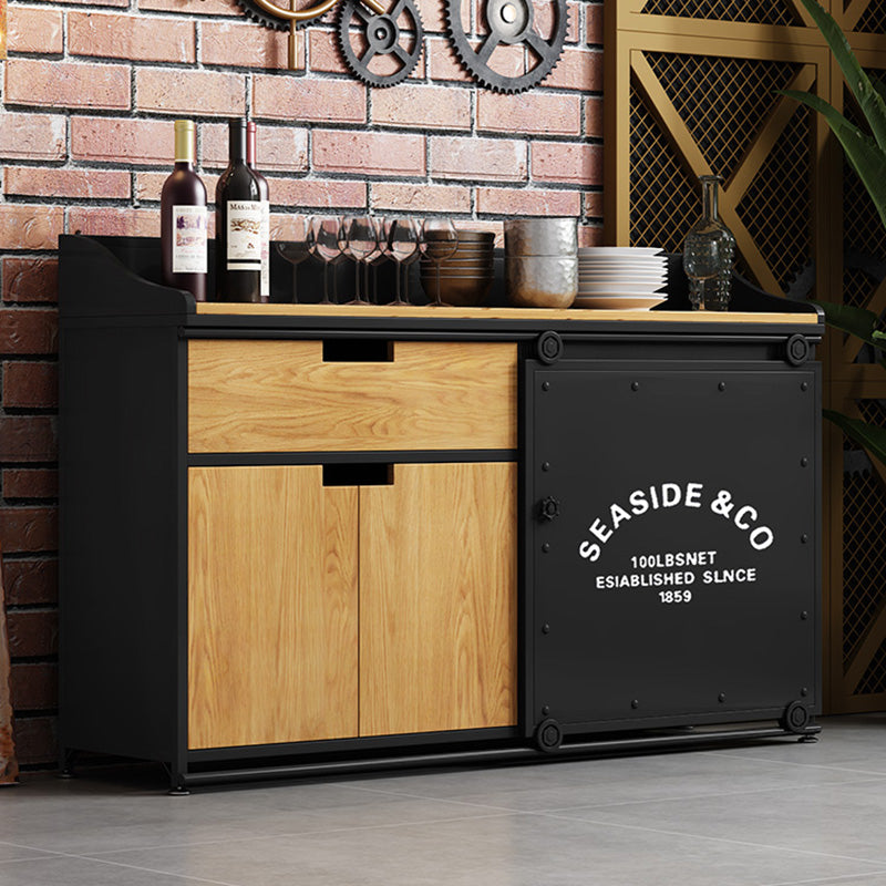 Modern Style Side Board Metal Sideboard with Sliding Door for Kitchen