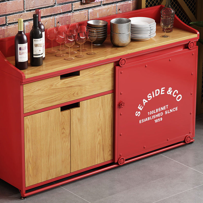 Modern Style Side Board Metal Sideboard with Sliding Door for Kitchen