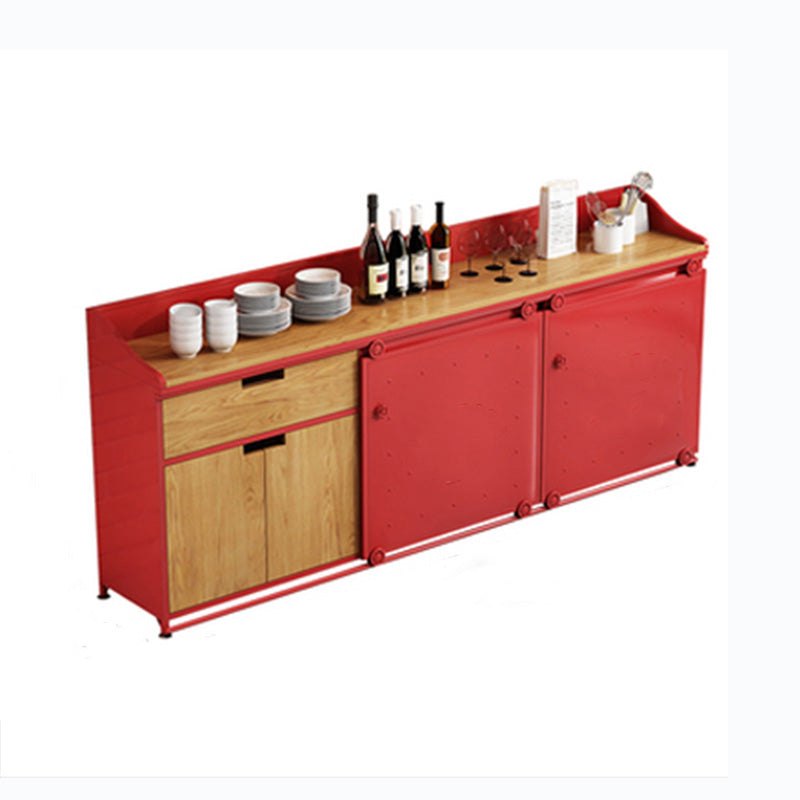 Modern Style Side Board Metal Sideboard with Sliding Door for Kitchen