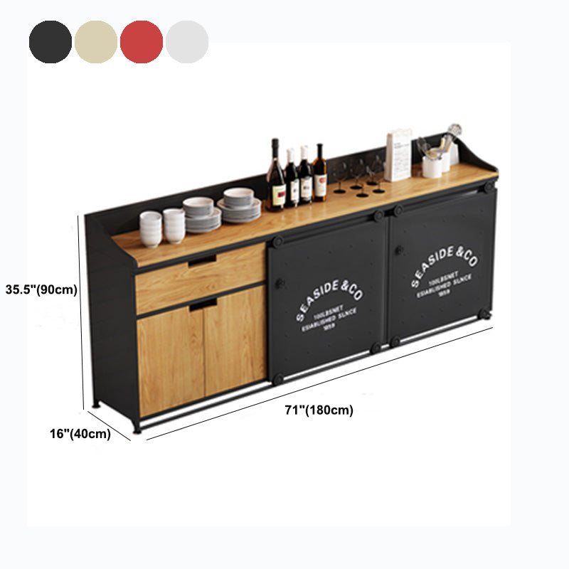 Modern Style Side Board Metal Sideboard with Sliding Door for Kitchen