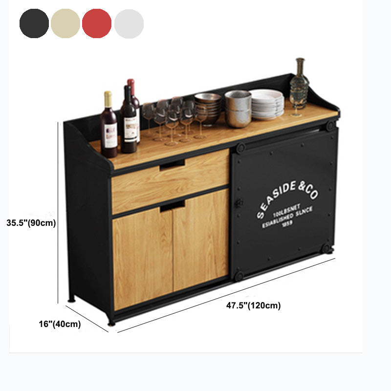 Modern Style Side Board Metal Sideboard with Sliding Door for Kitchen